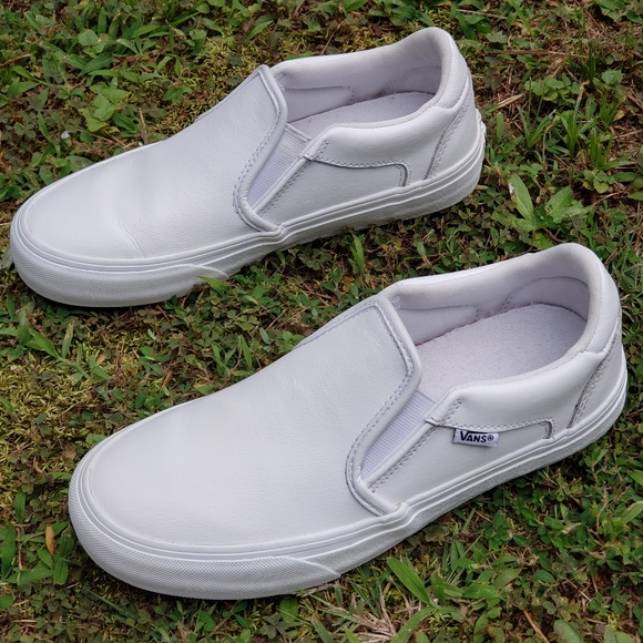 Vans Other - Vans Leather Slip On Pro Mens Sneakers.